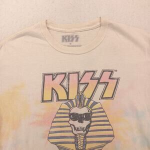 Kiss Band Graphic Short Sleeve Crew Neck T Shirt Mens Size Medium M Tie Dye
